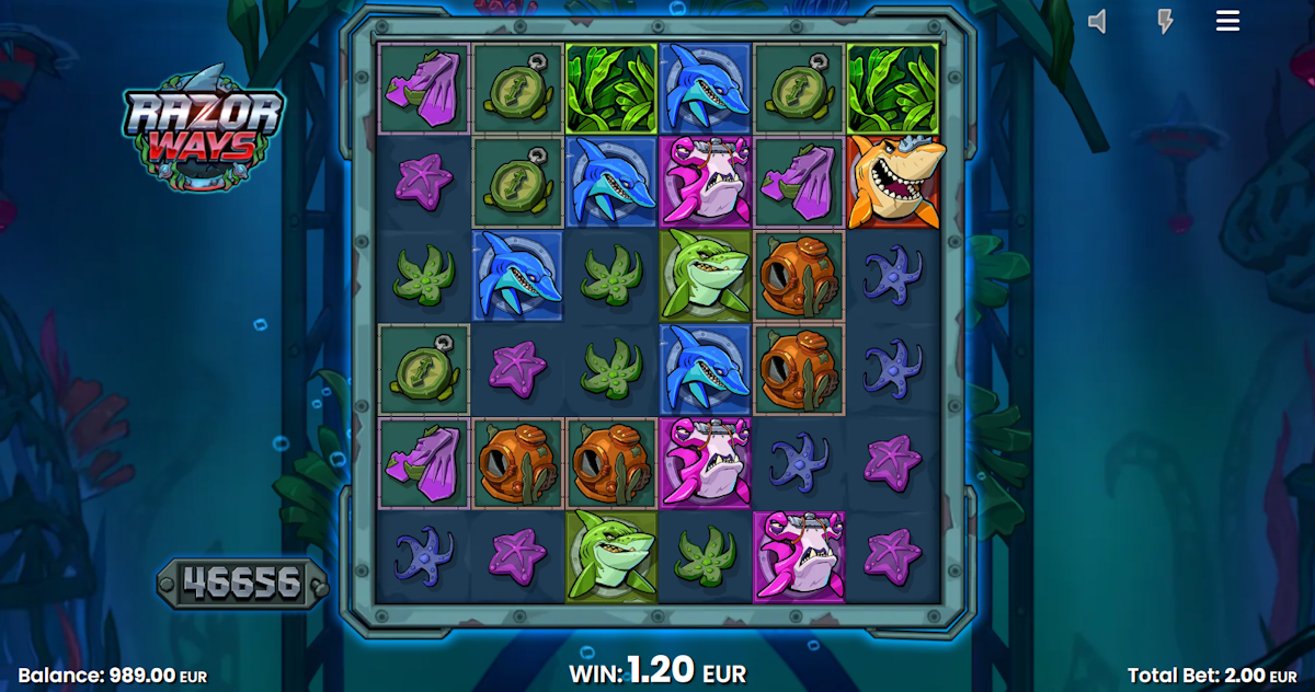 razor ways slot base game expanded reels by push gaming