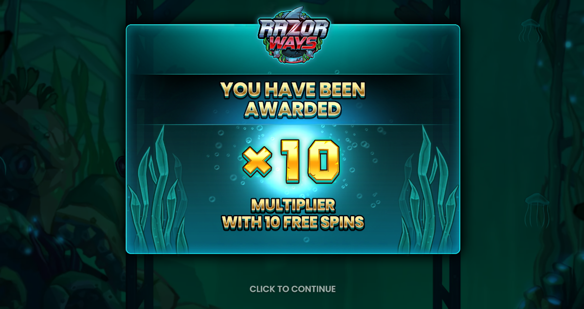 razor ways slot free spins award by push gaming