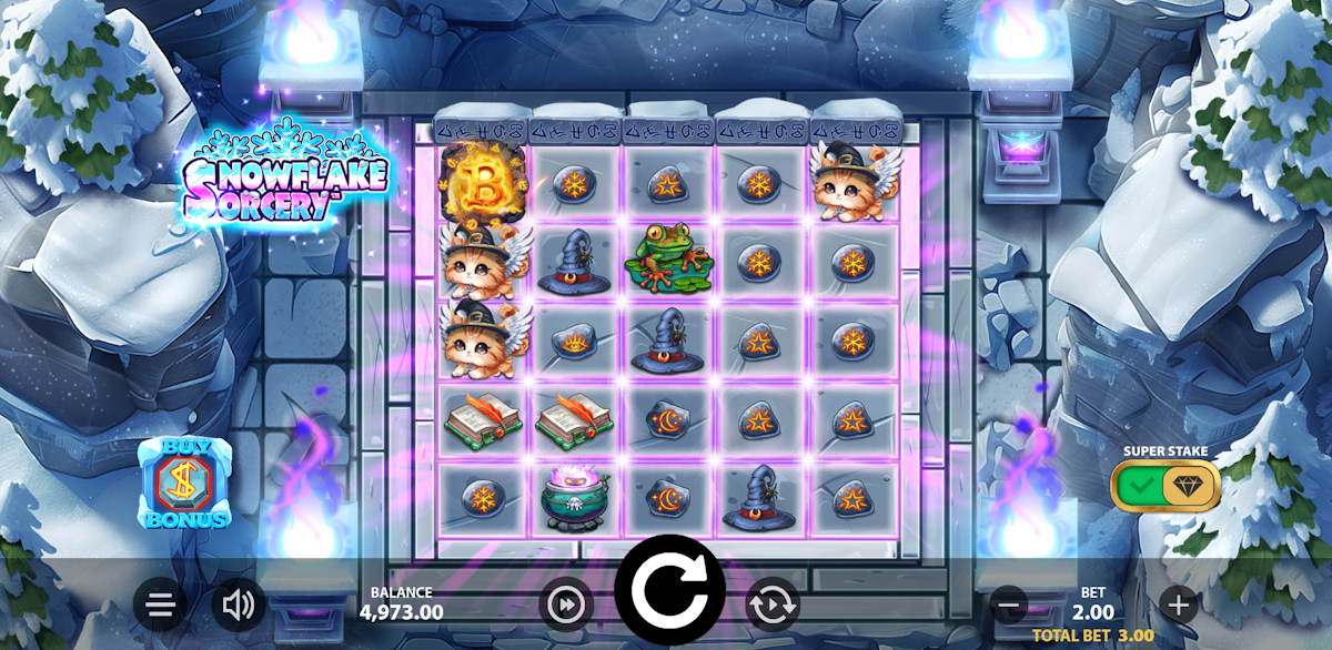 snowflake sorcery slot base game by stakelogic