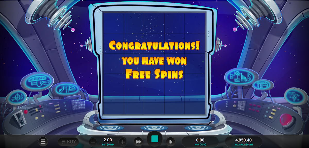 space attacks dream drop slot bonus round award screen by relax gaming