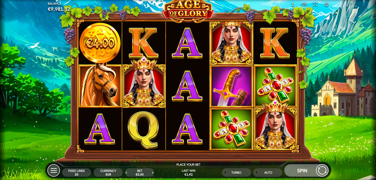 age of glory slot base game by endorphina