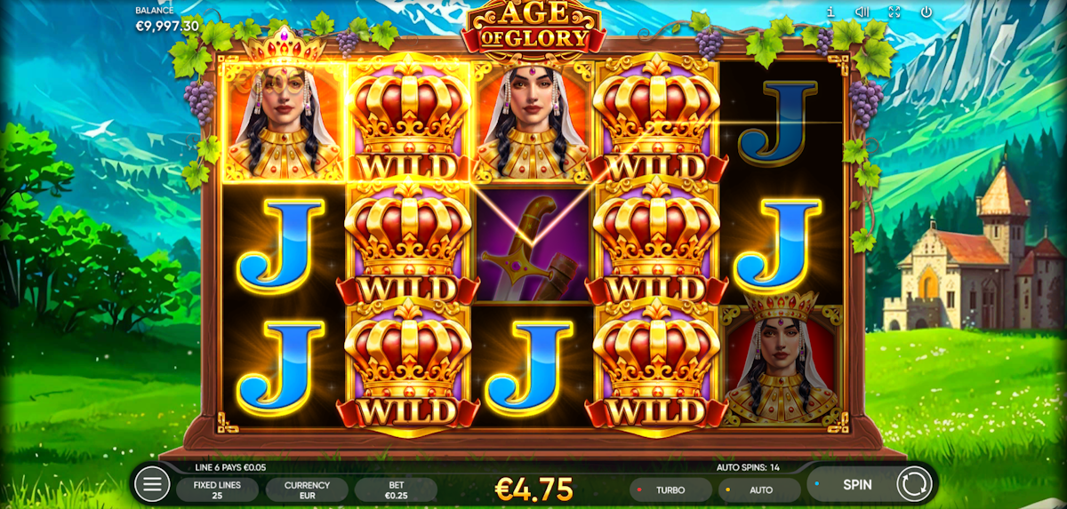 age of glory slot base game wild wins by endorphina