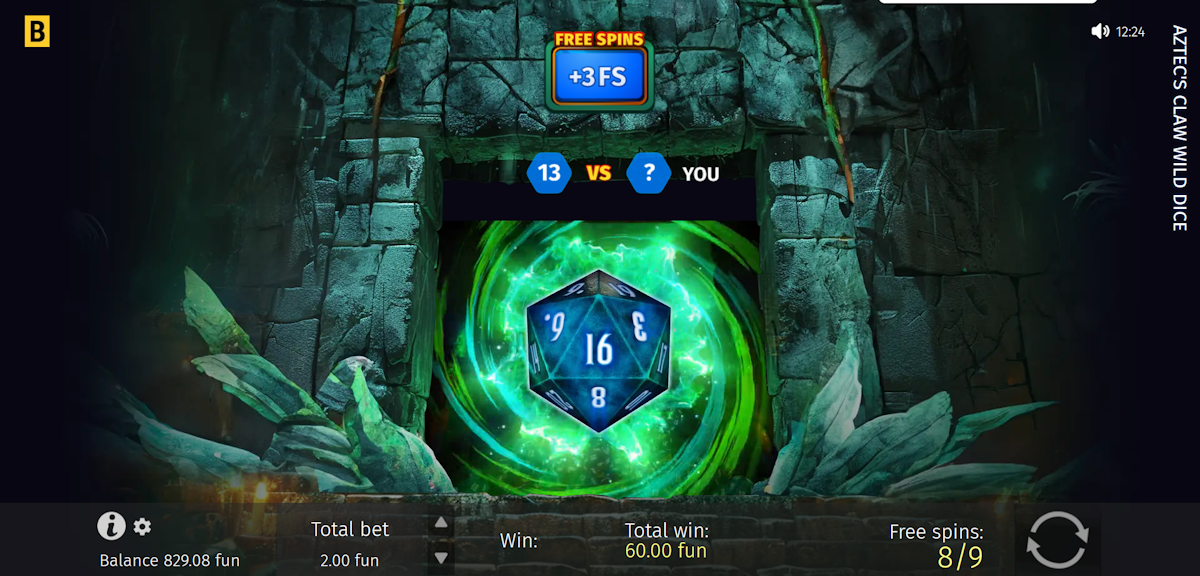 aztecs claw wild dice slot free spins bonus dice role by bgaming