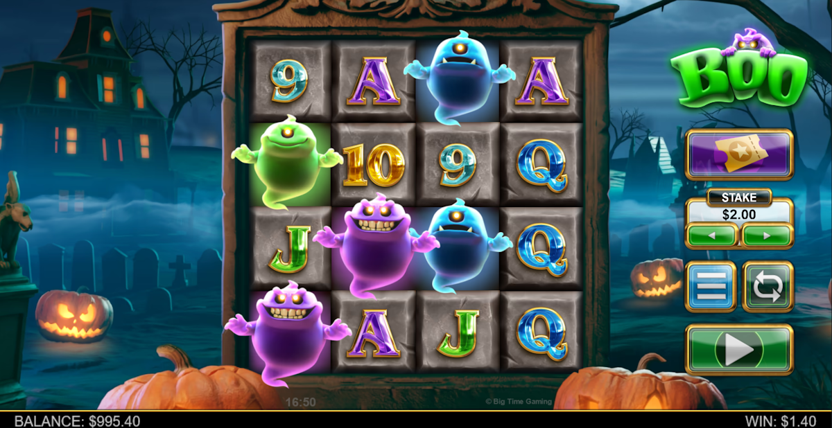 boo slot base game by big time gaming
