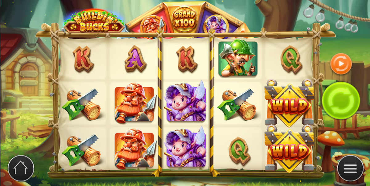 buildin' bucks slot base game by play'n go