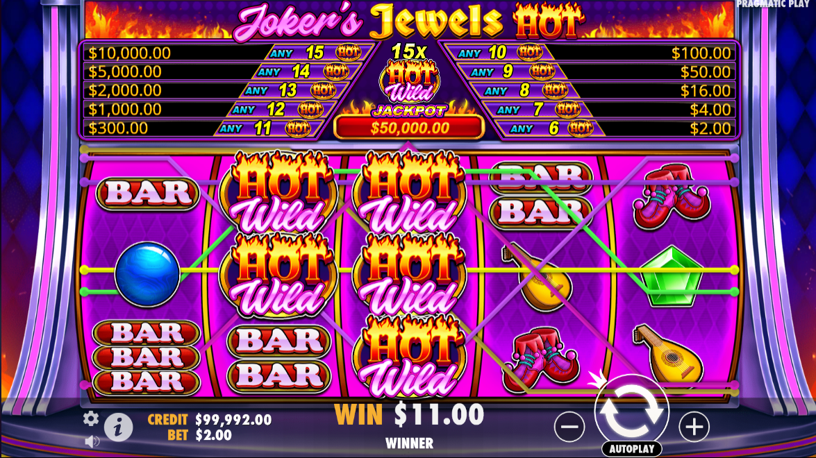 jokers jewels hot slot hot wilds win by pragmatic play