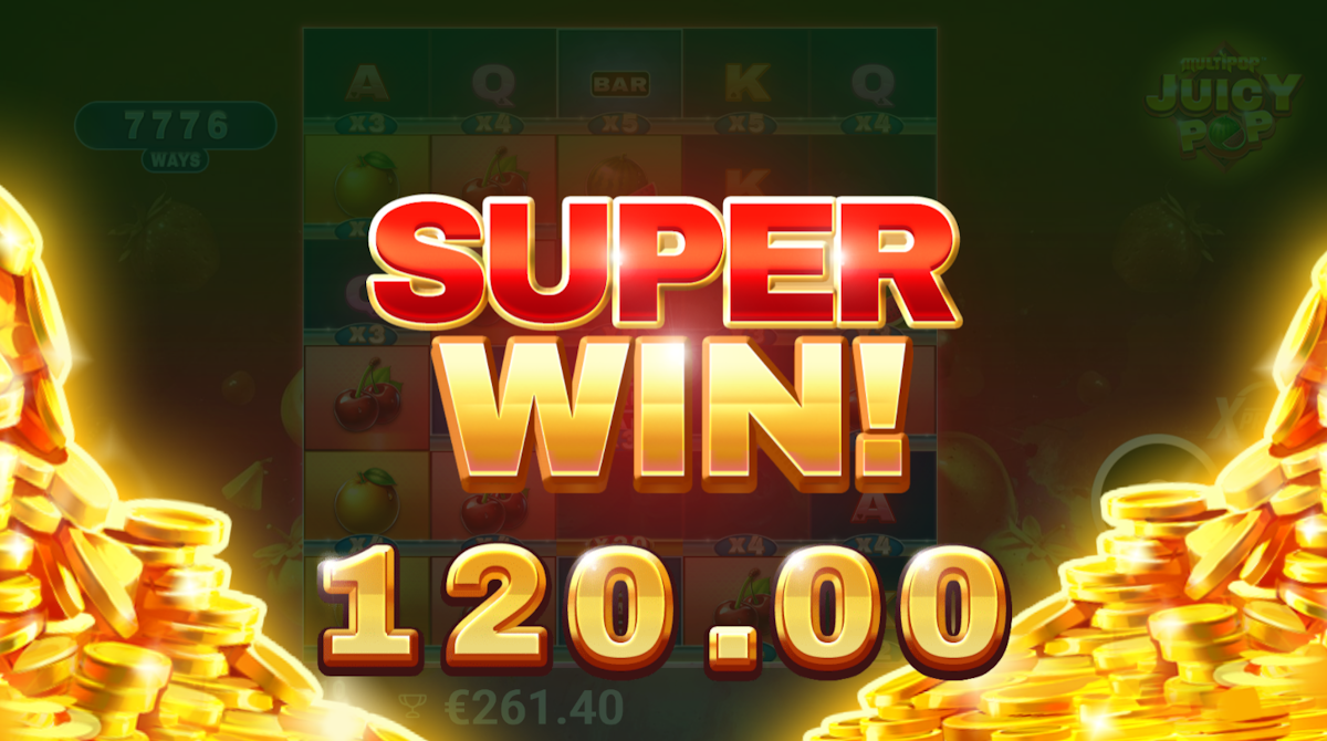 juicypop slot big win screen by avatarux