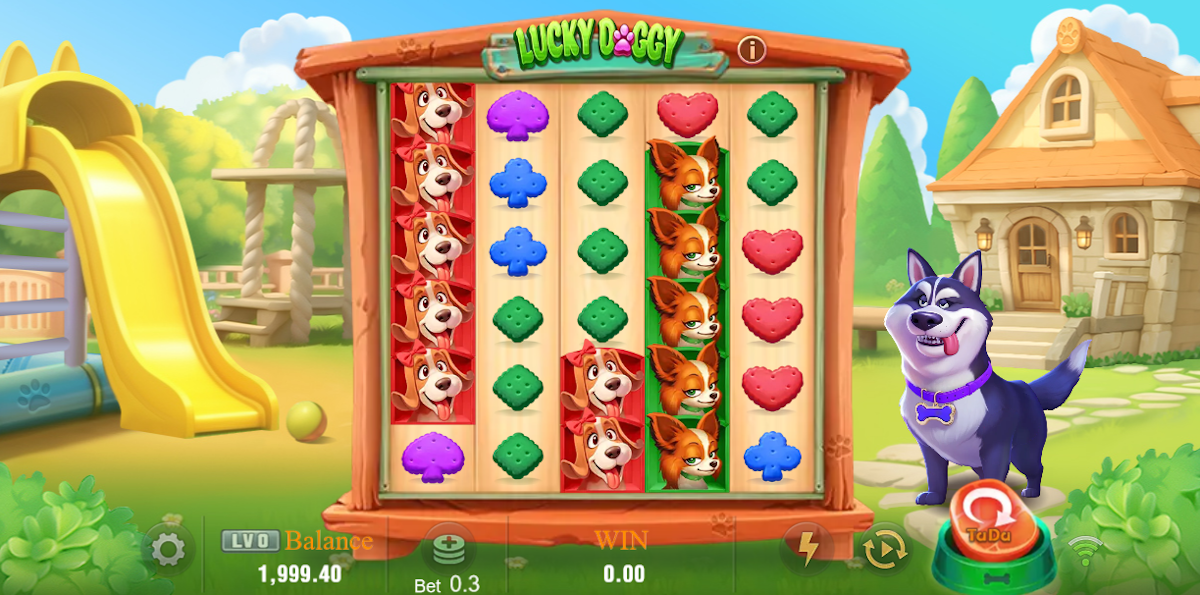 lucky doggy slot base game by tada gaming