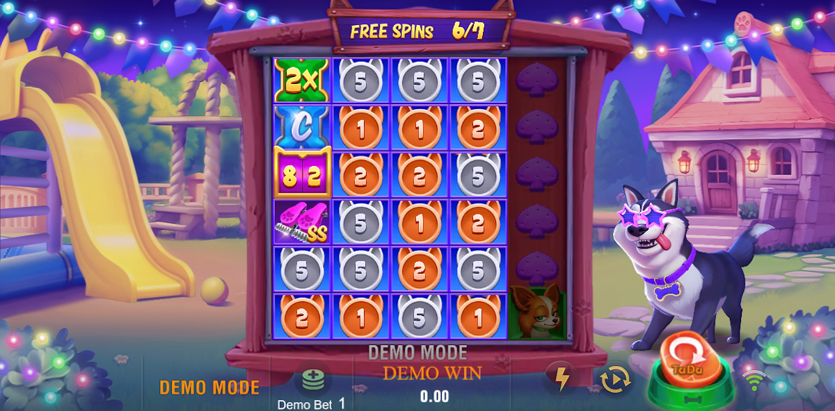 lucky doggy slot bonus round feature by tada gaming