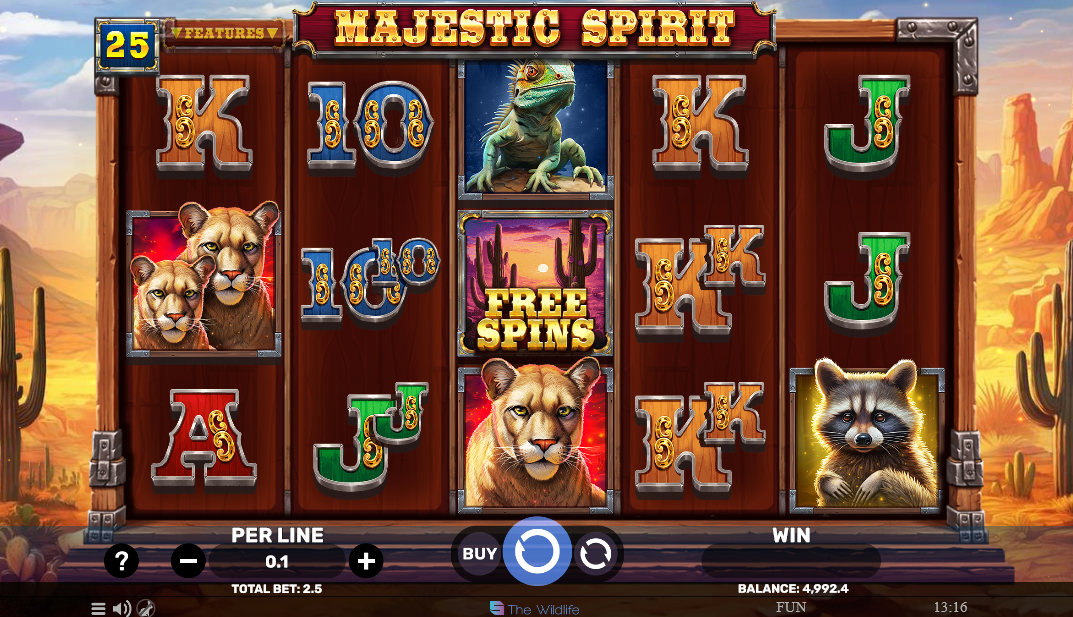 majestic spirit slot base game by spinomenal