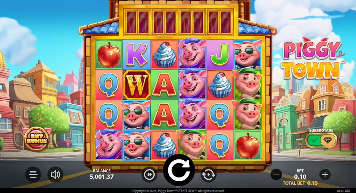 piggy town slot base game by stakelogic