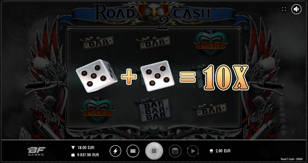 road 2 cash slot dice roller game by bf games
