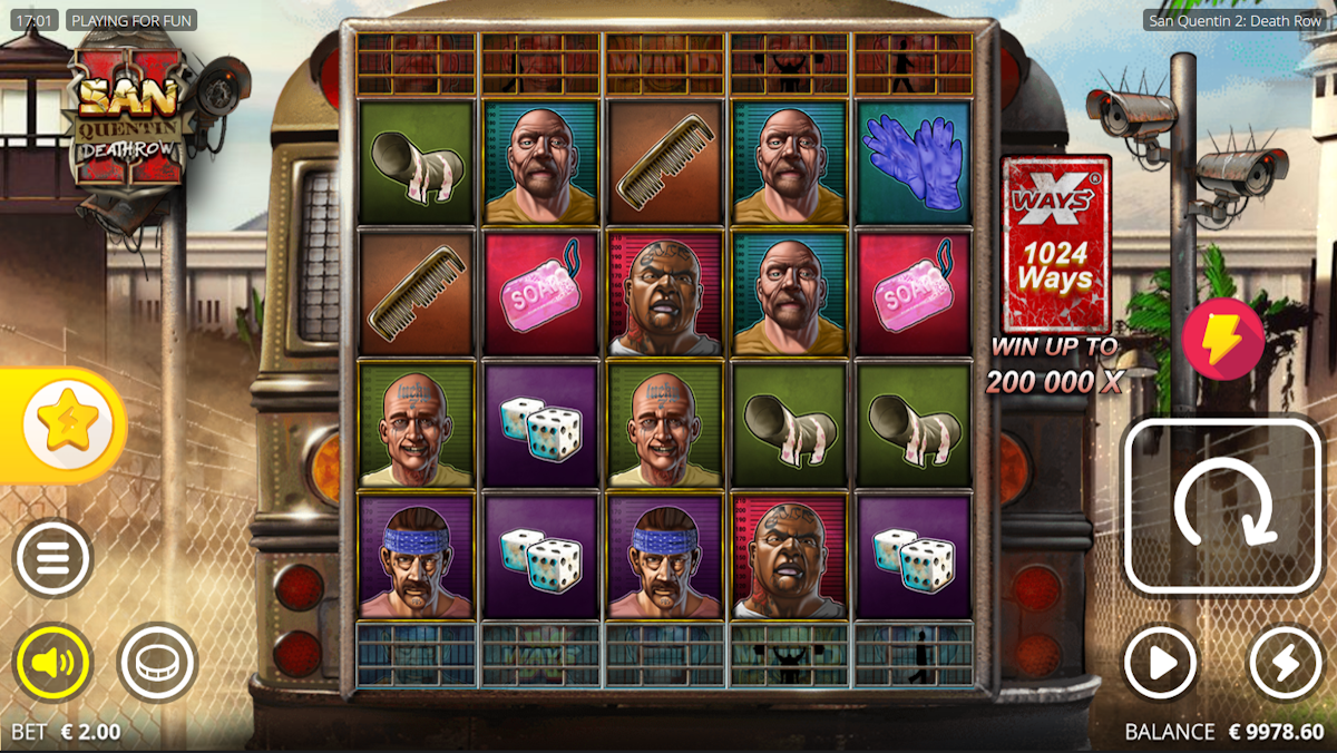 san quentin 2: death row slot base game by nolimit city