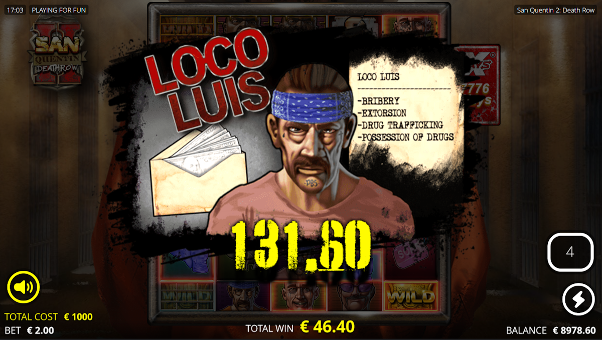 san quentin 2: death row slot big win screen by nolimit city