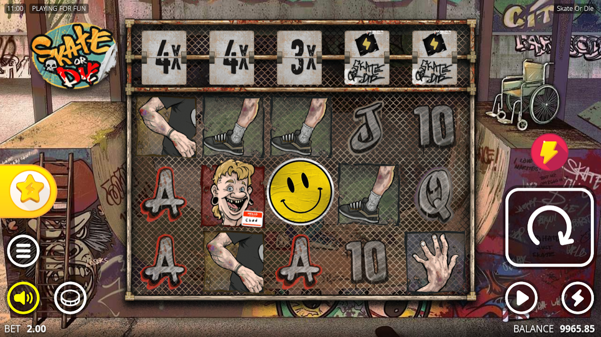 skate or die slot base game by nolimit city