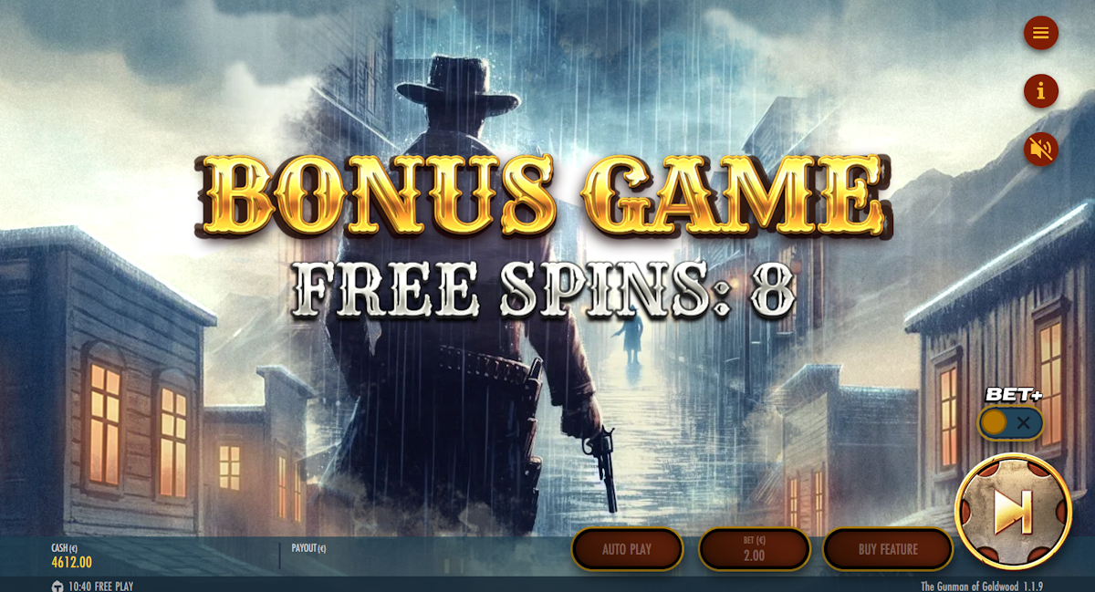 the gunman of goldwood slot bonus game award by thunderkick