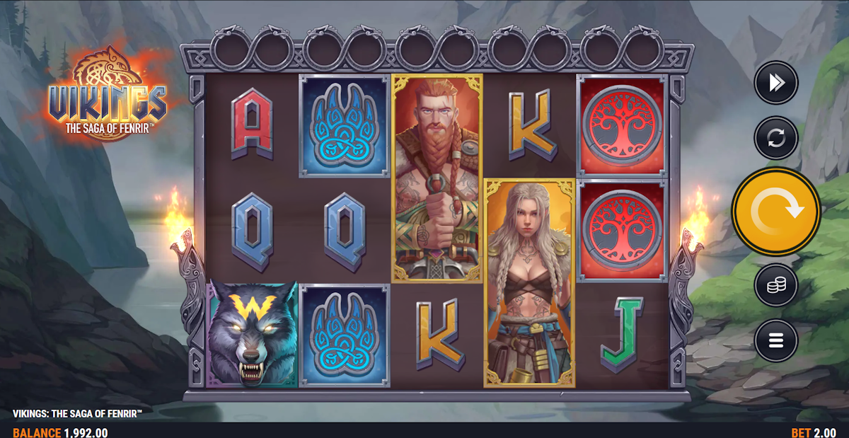 vikings the saga of fenrir slot wolf graphic in base game by foxium
