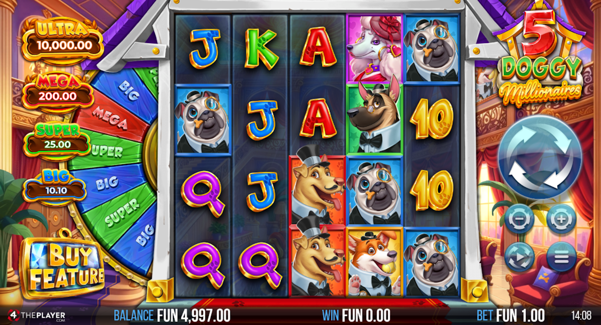5 doggy millionaires dream drop slot respins base game by 4theplayer