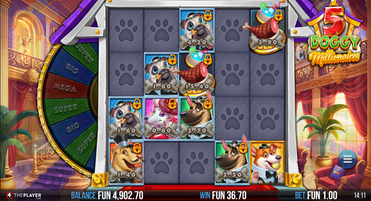 5 doggy millionaires dream drop slot respins bonus feature by 4theplayer