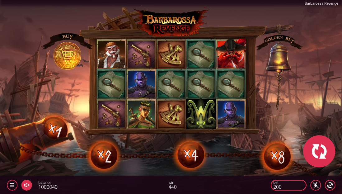 barbarossa revenge slot base game by peter and sons