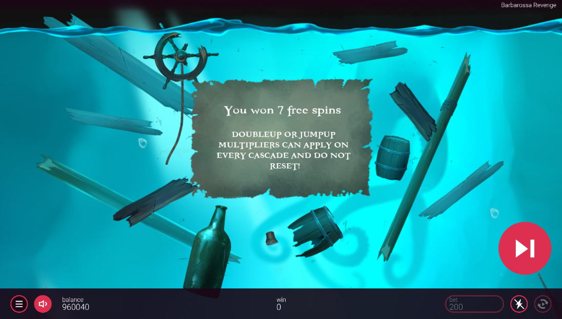 barbarossa revenge slot free spins award by peter and sons