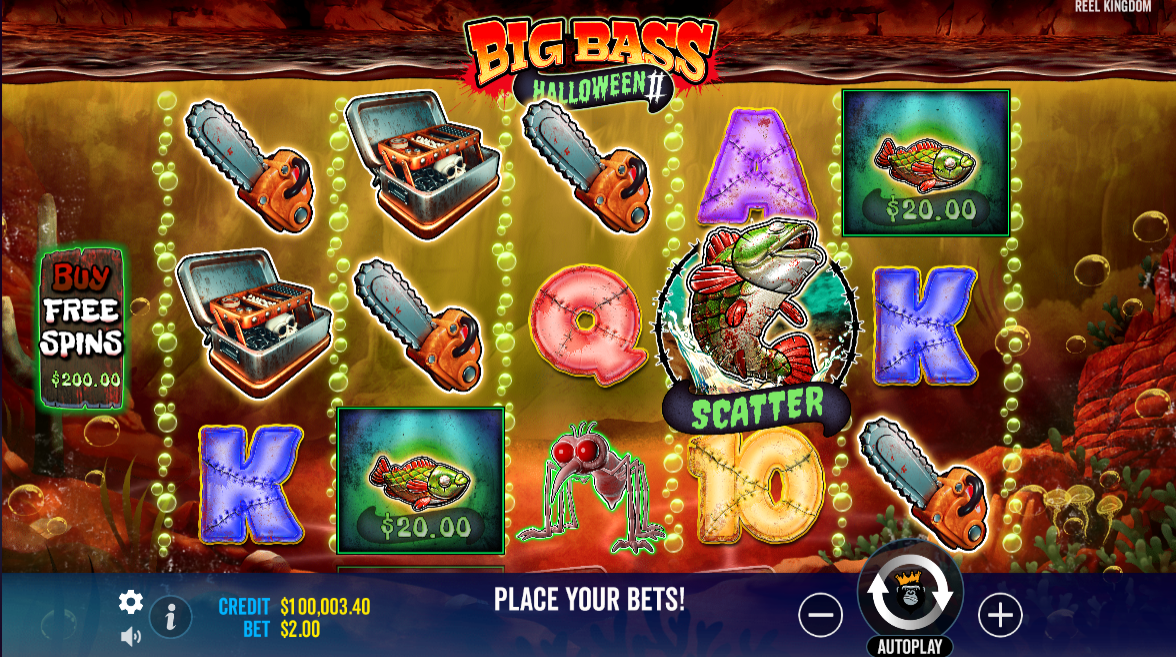 big bass halloween 2 slot base game by pragmatic play