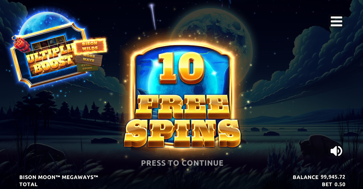 bison moon megaways slot free spins award by northern lights gaming