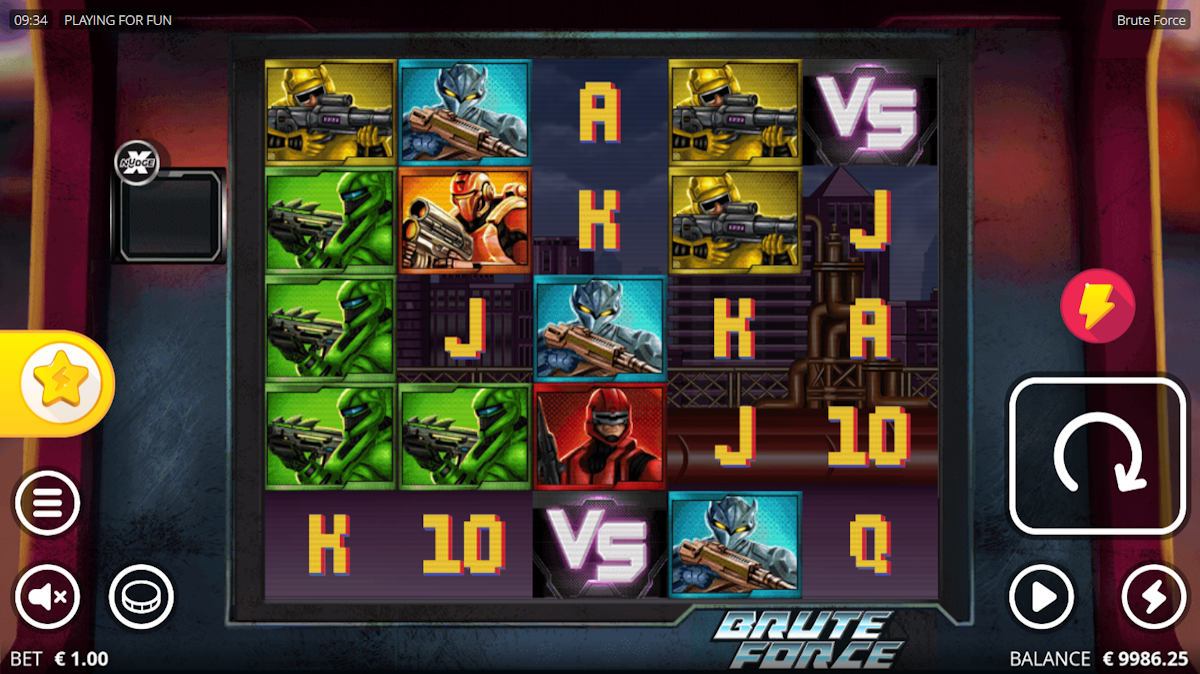 brute force slot base game graphic by nolimit city