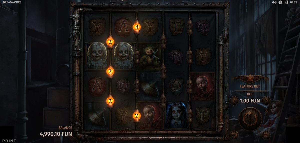 deadworks slot base game by print studios