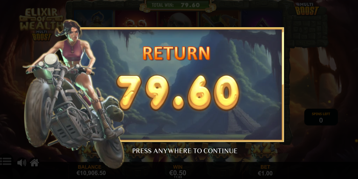elixir of wealth slot total return screen by jelly