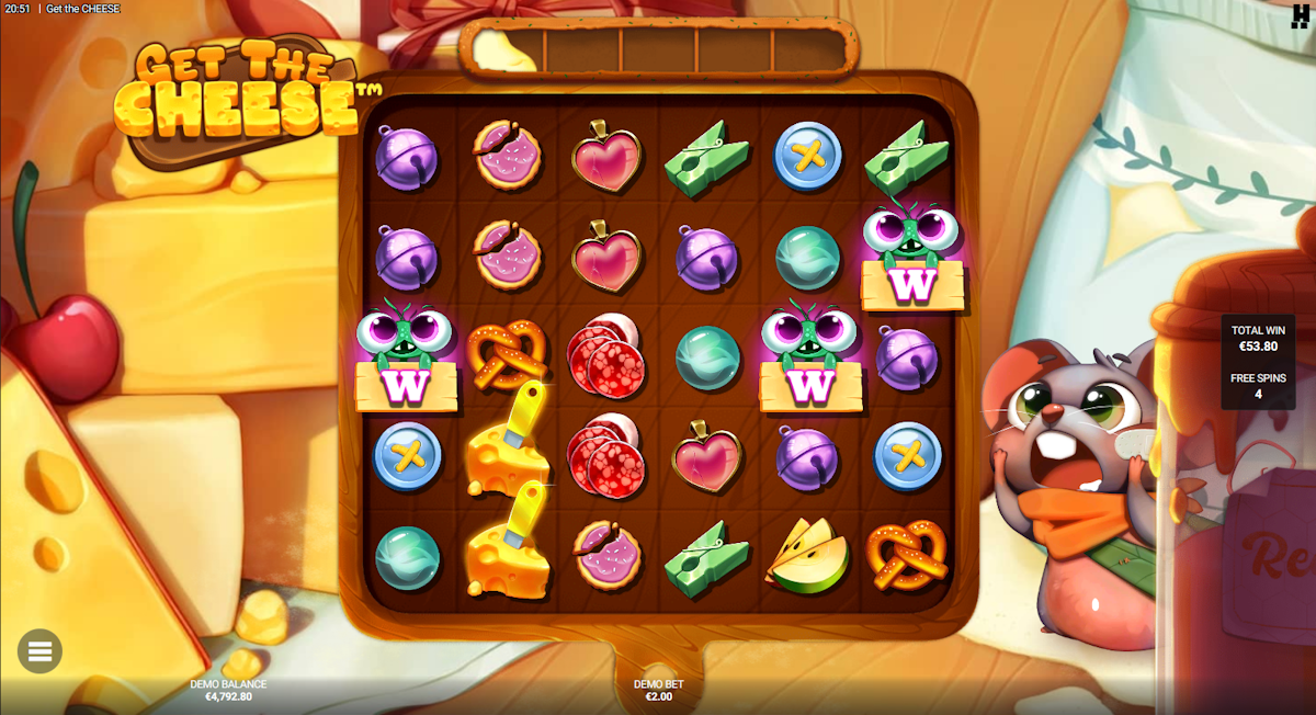 get the cheese slot bonus feature by hacksaw gaming