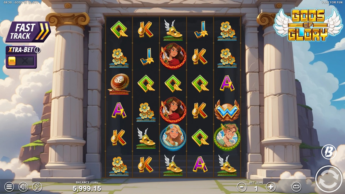 gods of glory slot base game by slotmill