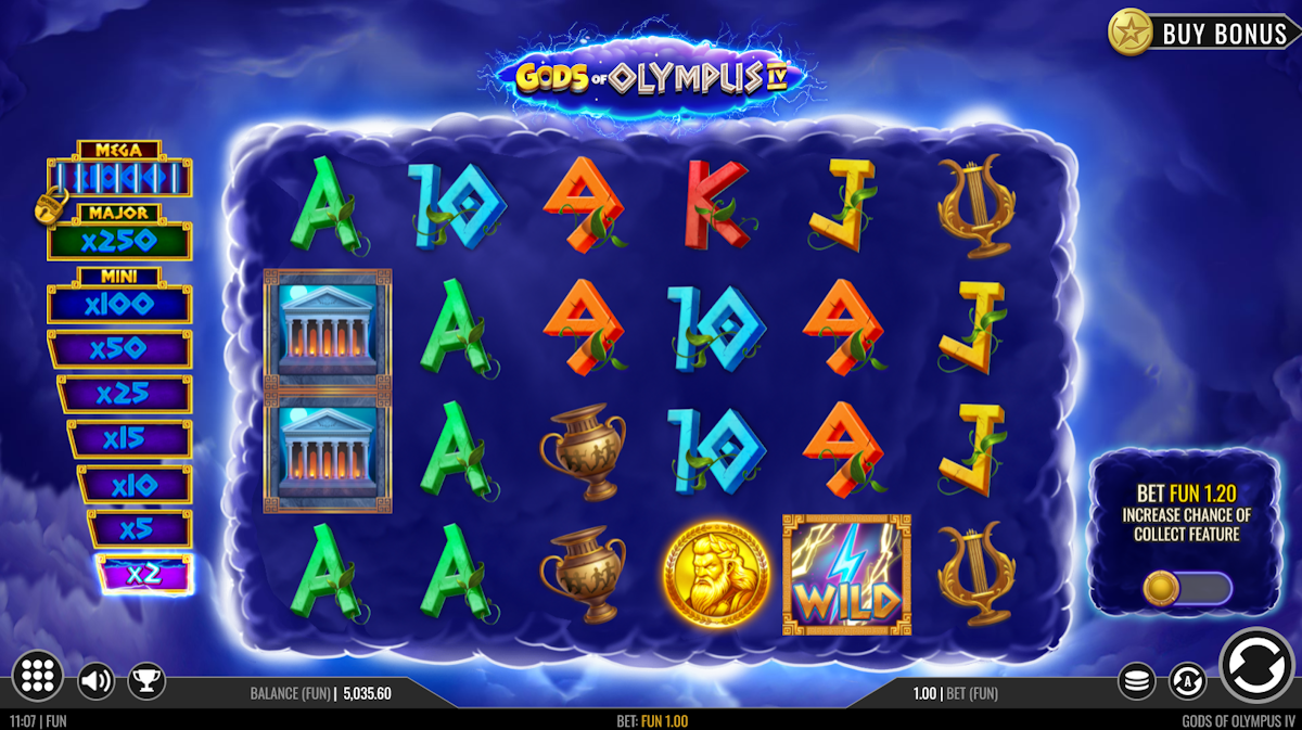 gods of olympus 4 slot base game by iron dog studio