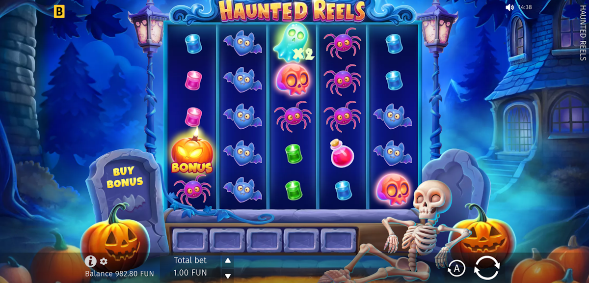 haunted reels slot base game by bgaming