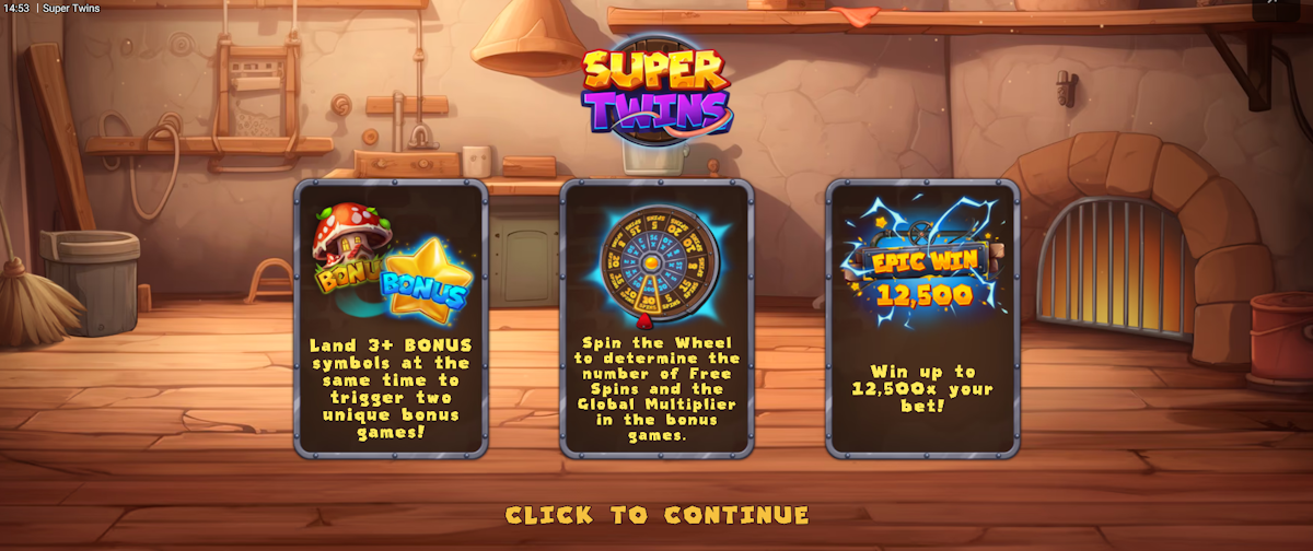 super twins slot bonus features by backseat gaming