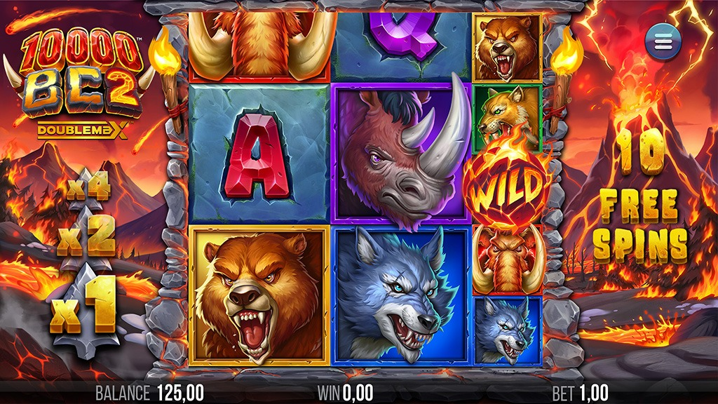 10000 bc 2 doublemax woolly free spins feature on reels by 4theplayer