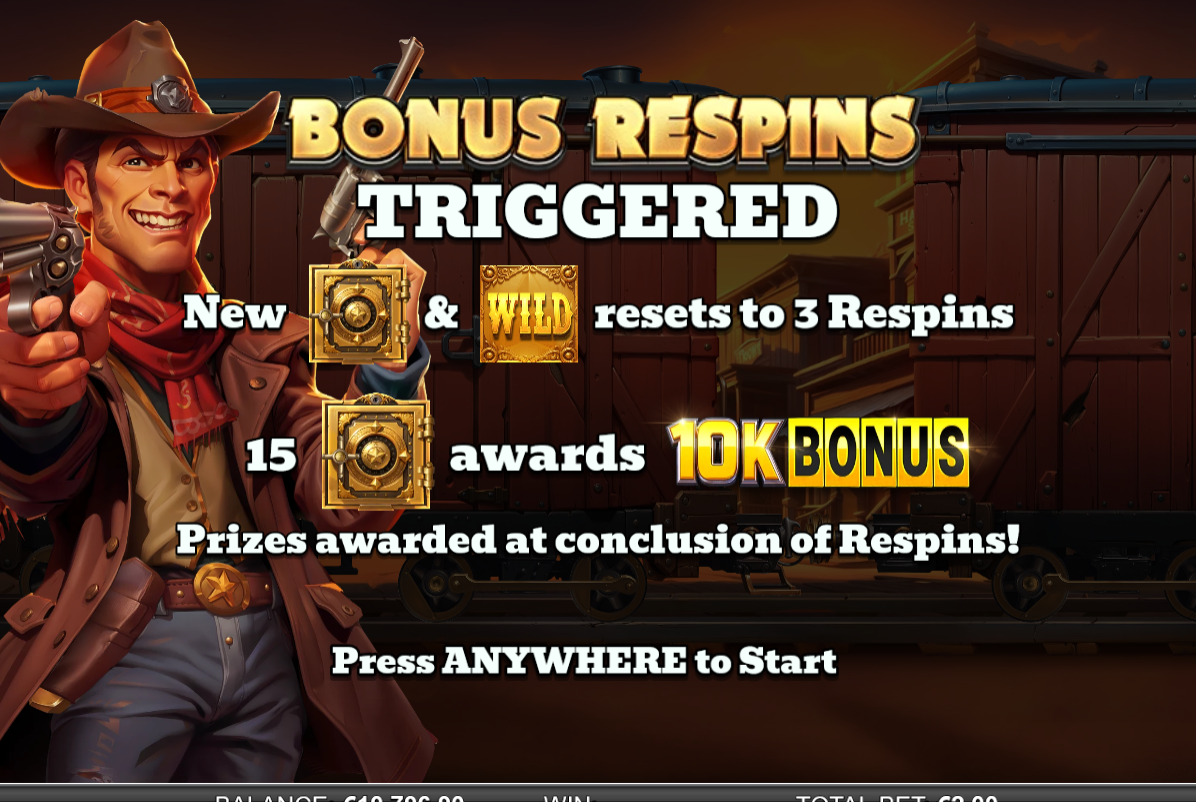 american outlaws multimax slot bonus respins award by reel play
