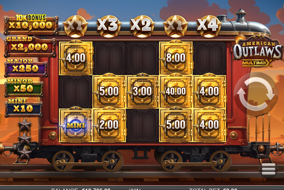 american outlaws multimax slot bonus respins by reel play