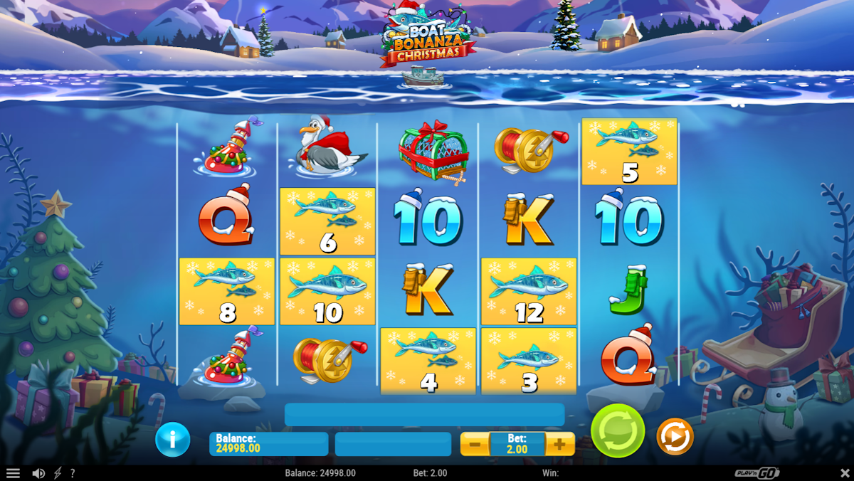 boat bonanza christmas slot base game by play'n go