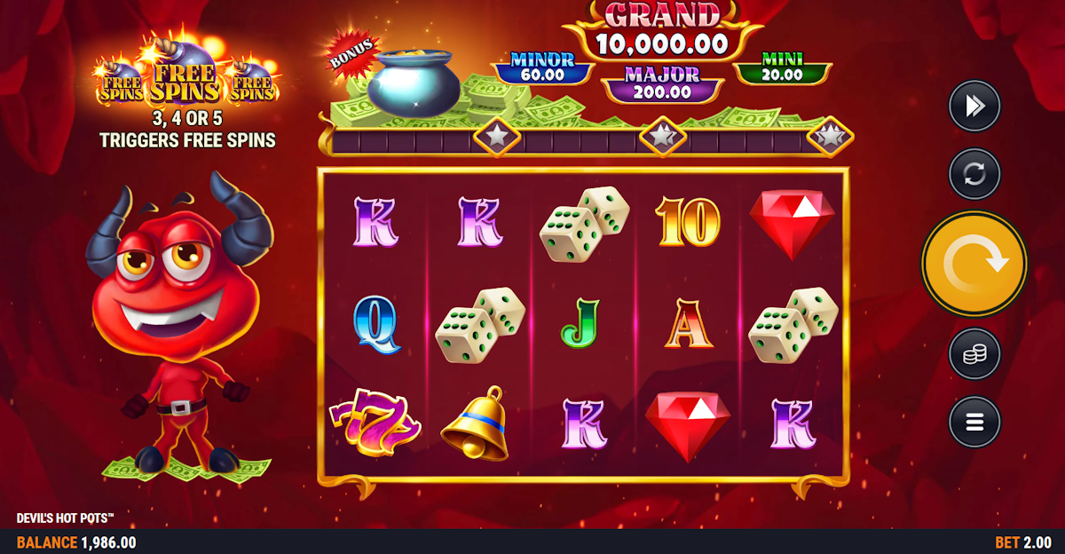 devil's hot pots slot base game by foxium
