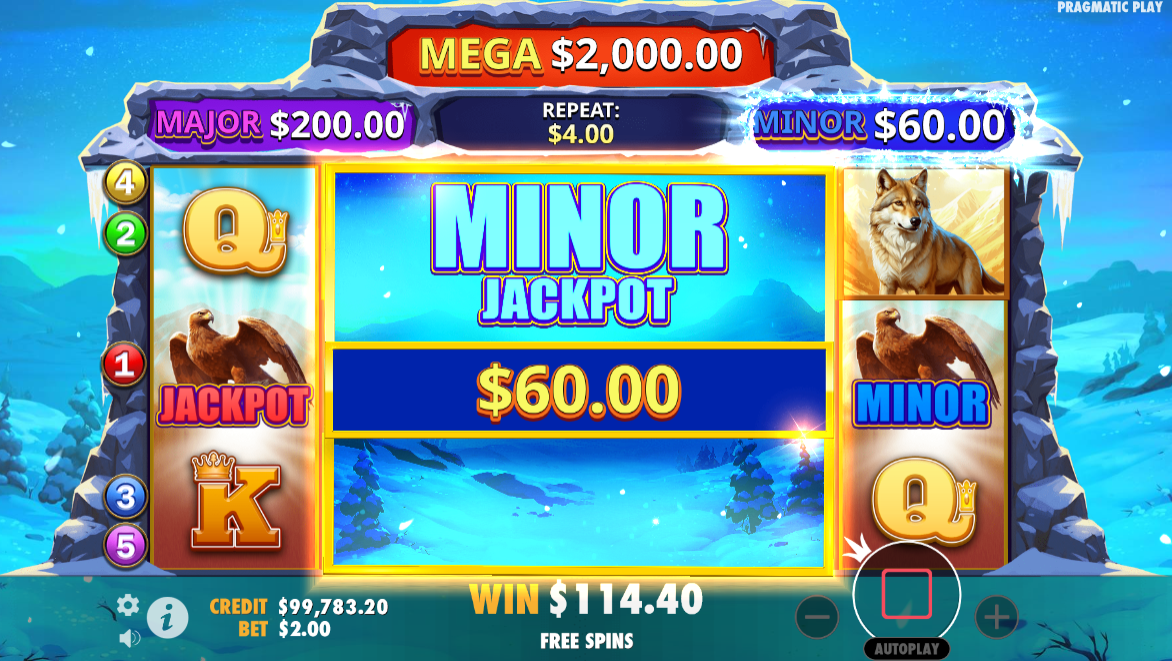 Himalayan wild minor jackpot screen by pragmatic play