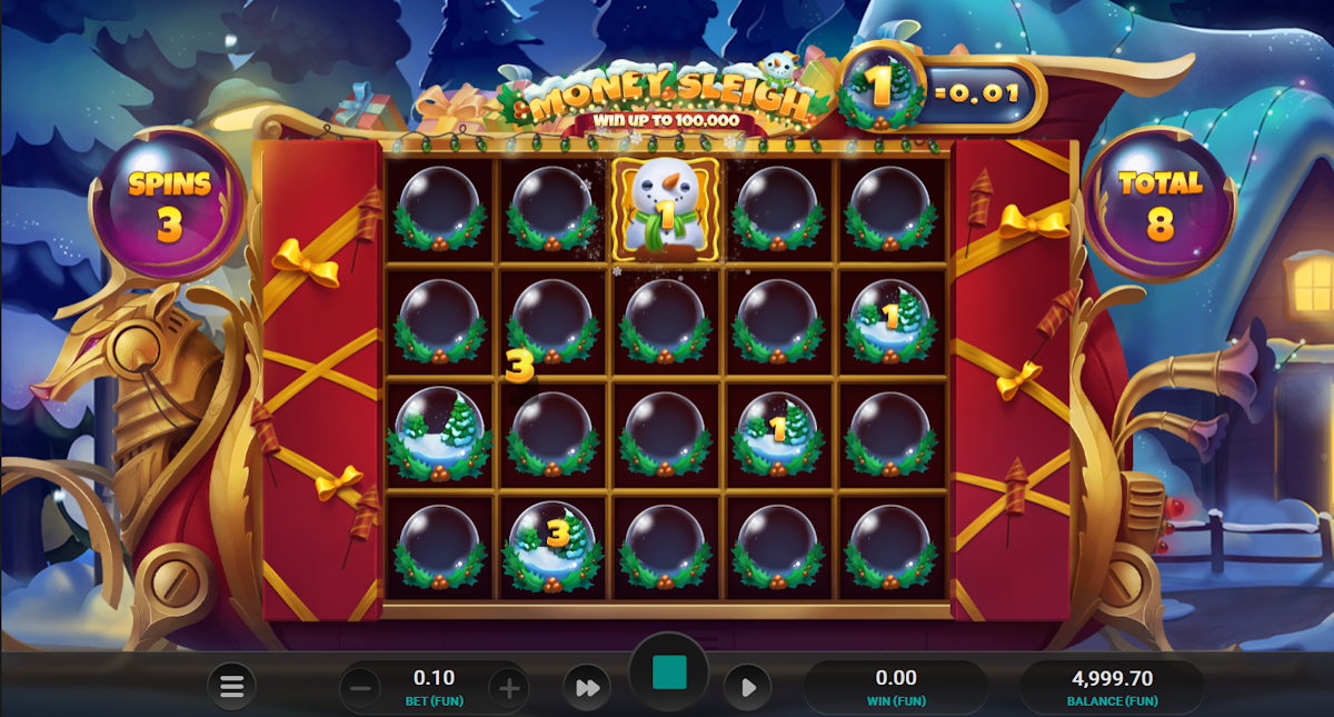 money sleigh slot base game by relax gaming