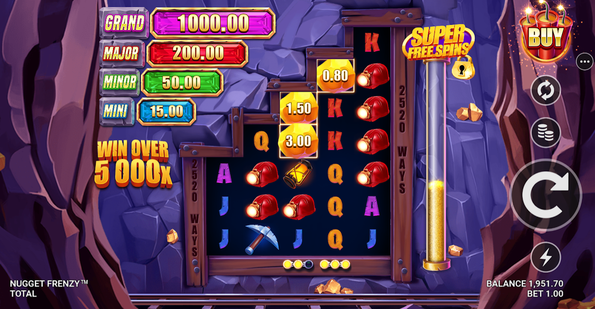 nugget frenzy slot base game by just for the win