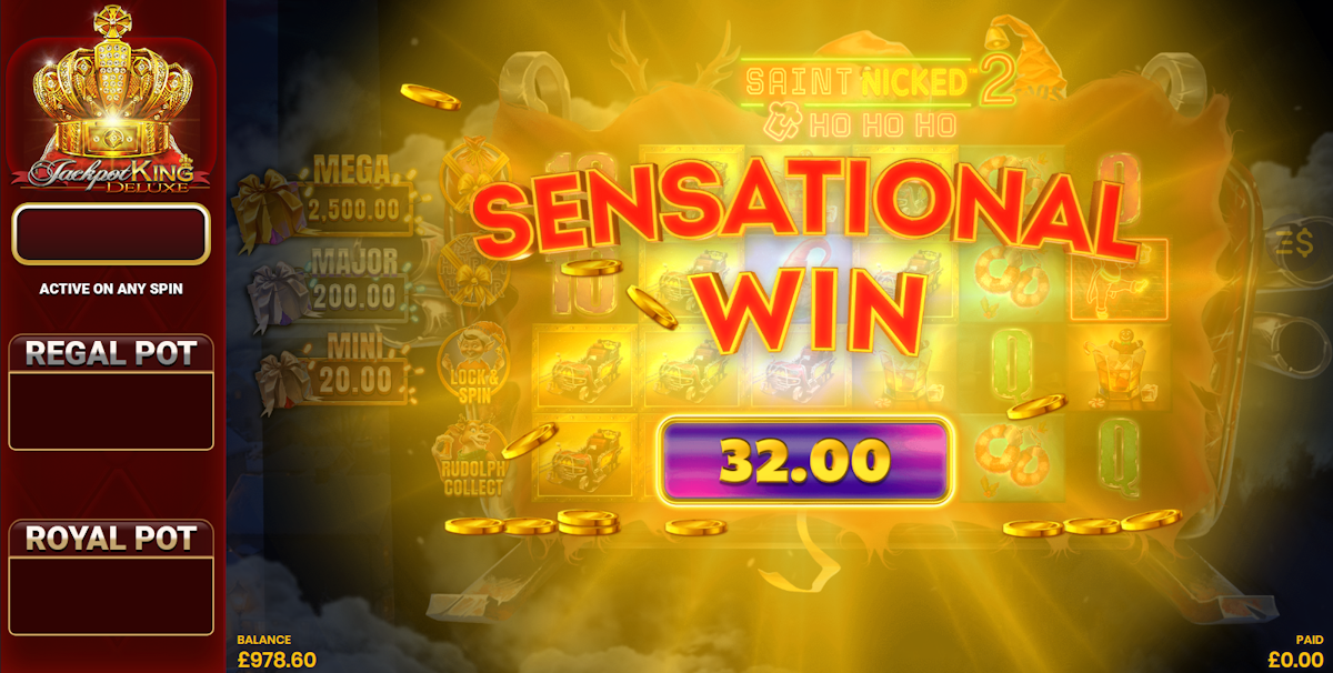 saint nicked 2 slot win screen by lucksome