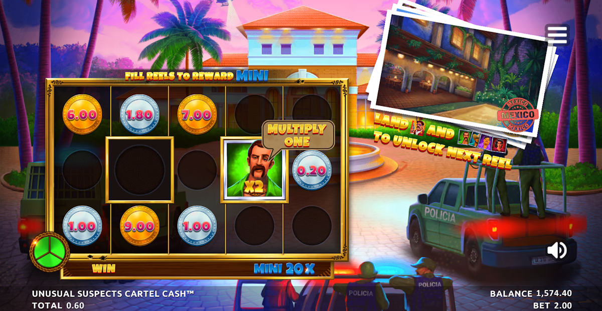 unusual suspects cartel cash slot bonus feature by northern lights gaming