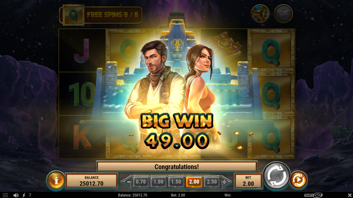wildest gambit slot big win screen by play'n go