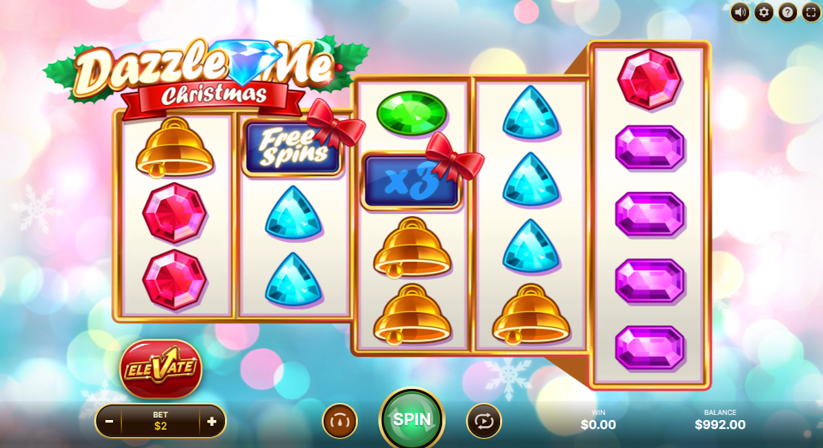 dazzle me christmas slot base game by netent