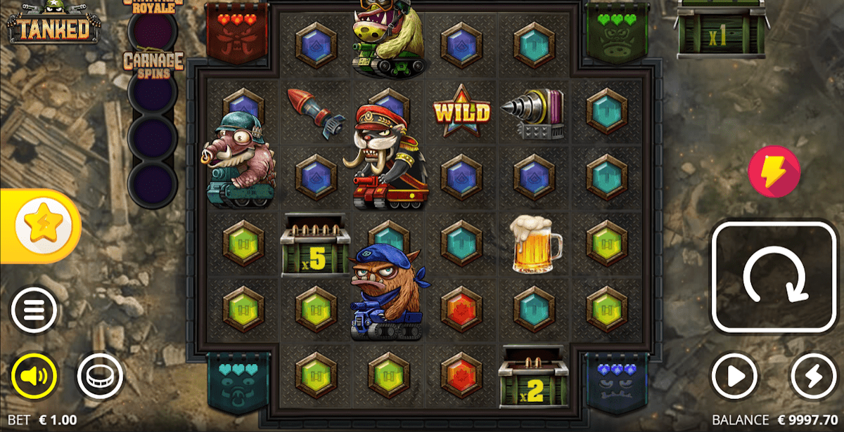 tanked slot base game by no limit city