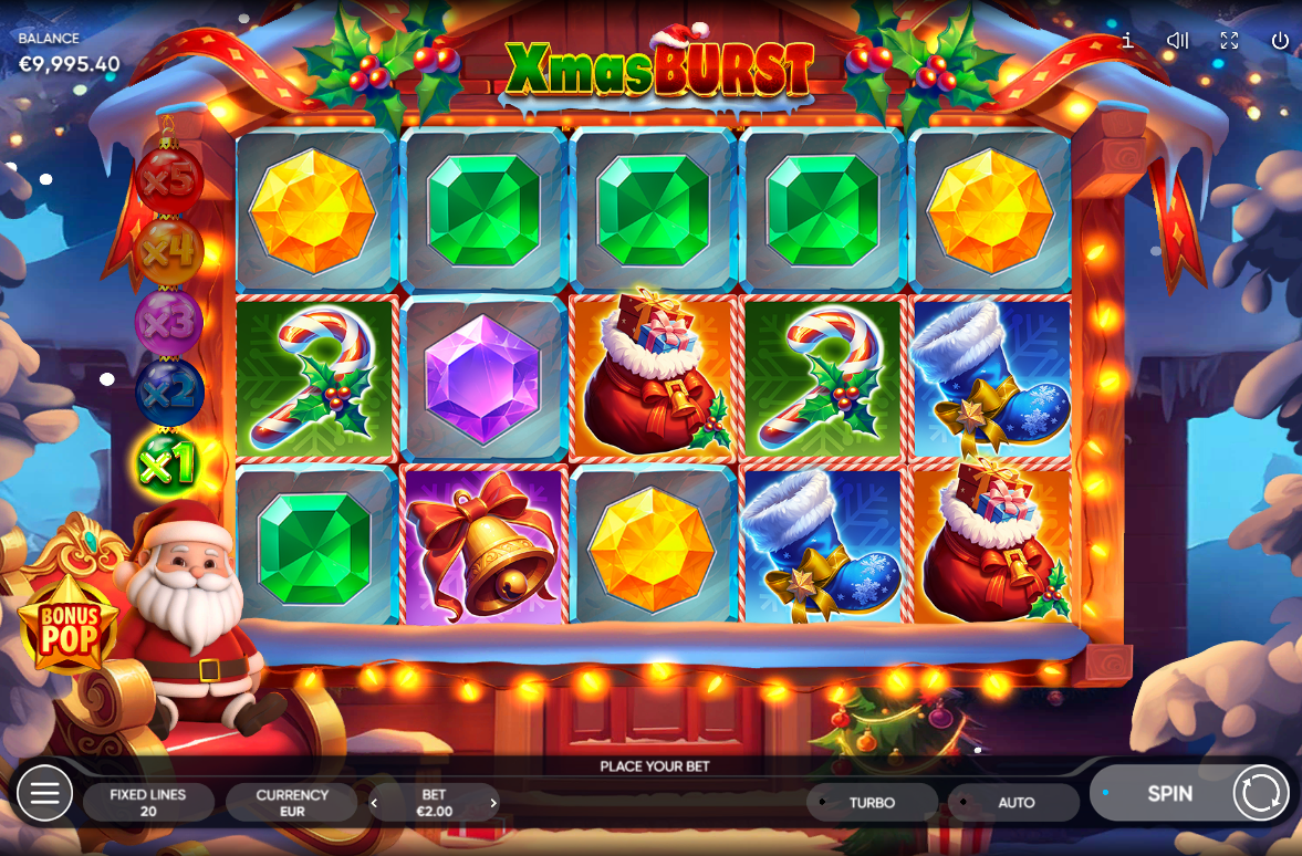 xmas burst slot base game by endorphina