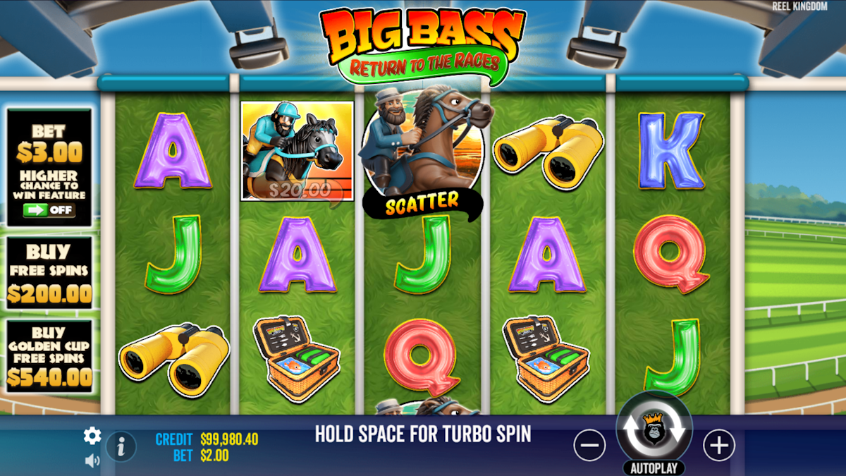 big bass return to the races slot base game by pragmatic play